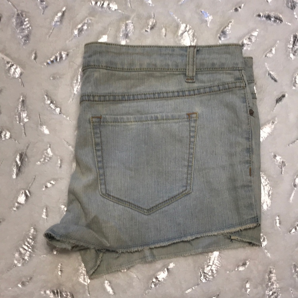 NoBo Super Short Light Wash Jean Shorts